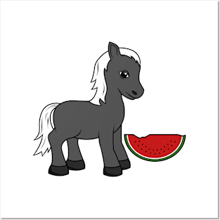 Horse with Watermelon Posters and Art